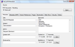 BeCyPDFMetaEdit screenshot 1