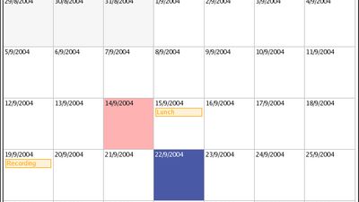 Calendar - month view