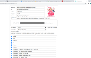 WebToEpub screenshot 1