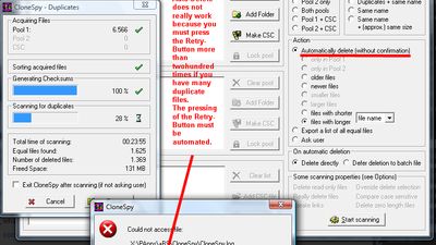 Vista 64bit: Auto-Delete does not really work