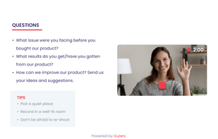 Collection page with your personalized video message