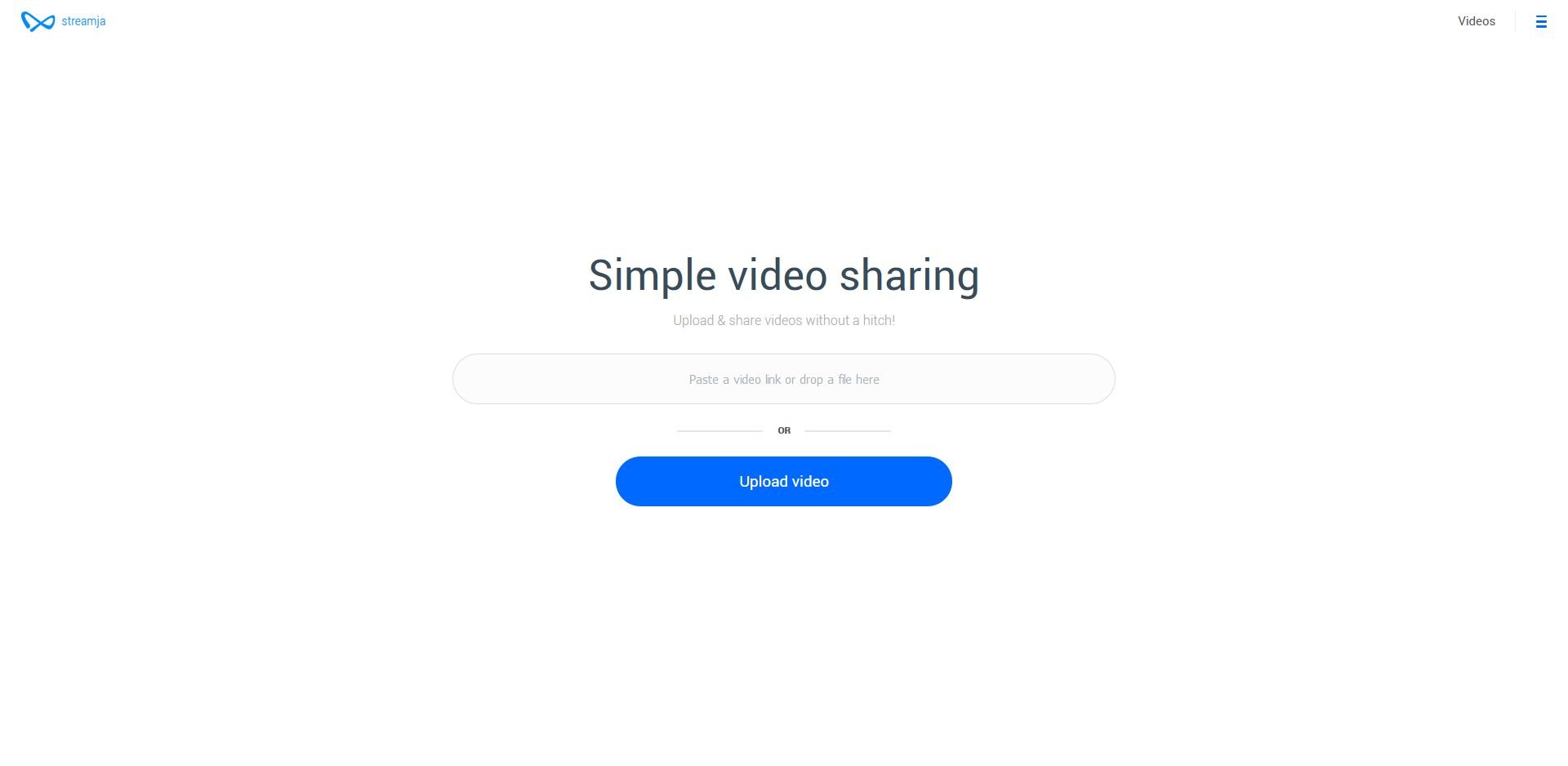 streamja: Minimalistic video upload, sharing, and viewing website in the  same vein as | AlternativeTo