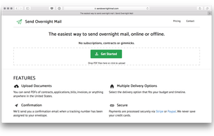 SendOvernightMail.com screenshot 1