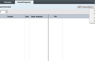 Properties and Transactions Menu