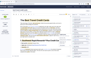 The Optimize text editor experience: Access our AI-powered content reports with high-signal recommendations using real-time data from Google in our simplified text editor. 
