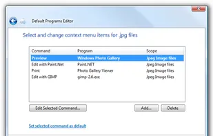 Default Programs Editor screenshot 2