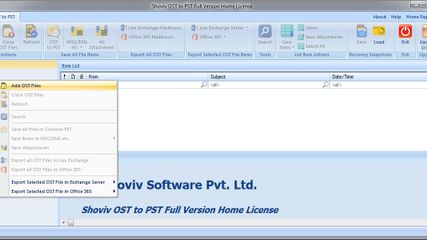 Shoviv OST to PST converter screenshot 1