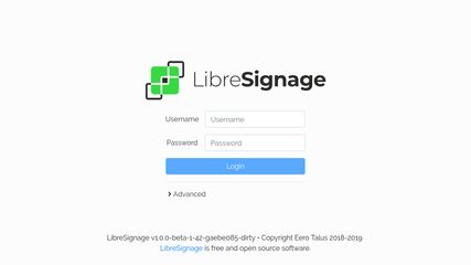 LibreSignage screenshot 1