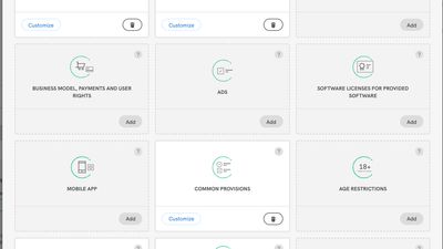 Terms and Condition configurator