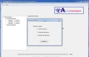 Atom TechSoft Windows Recovery screenshot 1