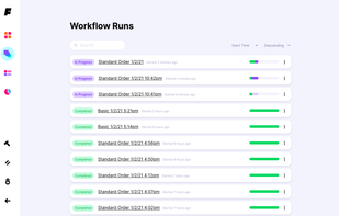 List of workflow runs