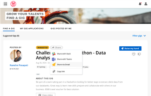 FuelGigs™ gives employees access to a fully-integrated talent marketplace that powers and promotes career growth through projects and stretch assignments
