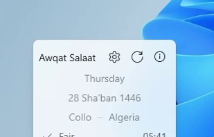 Awqat Salaat prayer times