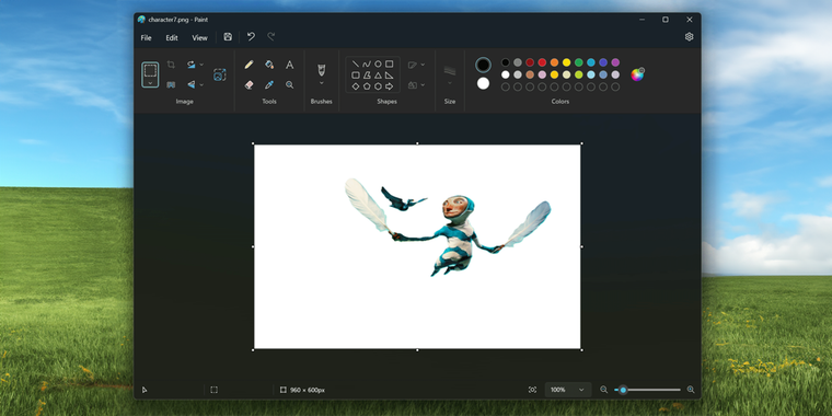 Microsoft tests new background removal feature in Paint application image