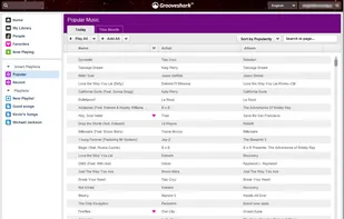 Grooveshark screenshot 1