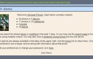 Zoph's Home Screen