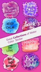 Watercolor Greetings Stickers for iMessage screenshot 1