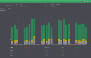 Employee productivity metrics
Monitoring of employee productivity fluctuations