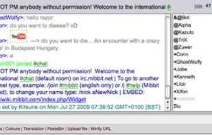 Mibbit screenshot 1