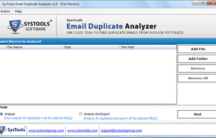 SysTools Email Duplicate Analyzer screenshot 1