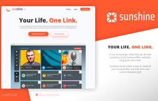 In our increasingly online lives we all have numerous social media profiles, websites, blog posts and more. Sunshine Social makes it easy to share all your social profiles and links from one custom designed grid.
