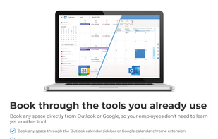 Book a desk or room from your Outlook or Google calendar