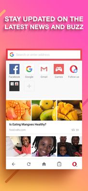 Opera Mini screenshot 1