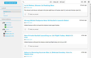 Sismics Reader screenshot 1