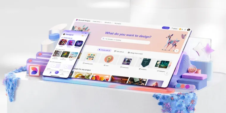 Microsoft Designer is now available for free on iOS and Android with enhanced AI features image