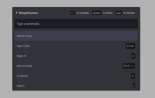 Use the command bar to search and act on your email 