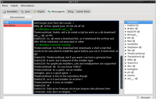 IRC feature showing the #djl channel