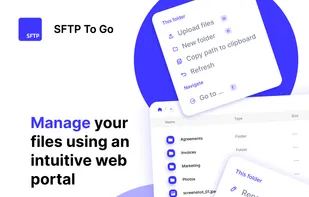 Manage your files using an intuitive web portal - Easily manage your files directly through your browser, using any set of credentials. From the admin dashboard, effortlessly upload, download, and delete files. You can also copy and move files within your storage without having to download or upload files.