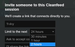 Advanced invites
Keep control of who can join a session, when and how.