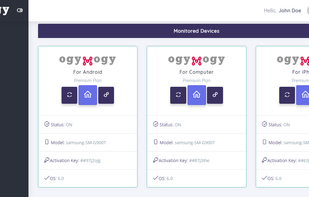 OgyMogy main dashboard
