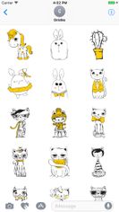 Cute Cat Doodle Stickers screenshot 1