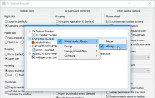 7+ Taskbar Tweaker screenshot 1