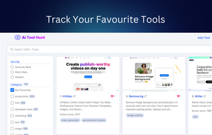 Track your favourite tools