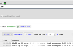 Run commands and scripts on nodes. Run them in parallel on multiple nodes.  Run commands ad-hoc by typing in the command and hitting enter.