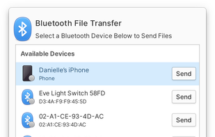 Share files to other devices over Bluetooth