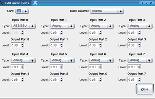 Audio port configuration