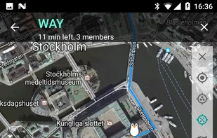 Android: map view showing the group members