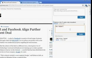 comments in the side bar on the right side