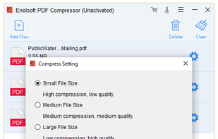 Enolsoft PDF Compressor screenshot 2