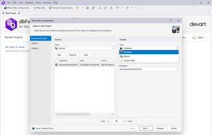 dbForge Data Compare for SQL Server screenshot 1