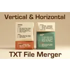 Verti Horiz Text File Merger icon