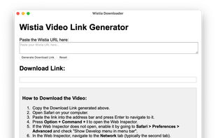 Wistia Downloader screenshot 1