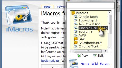 iMacros for Chrome