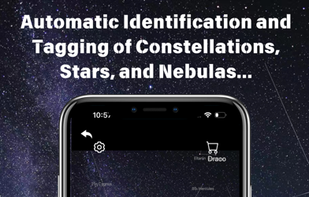Automatic Identification and Tagging of Constellations, Stars, and Nebulas