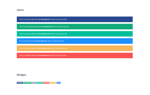 Alert & Badges Components