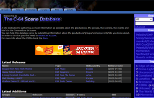 [CSDb] The Commodore 64 Scene Database screenshot 1